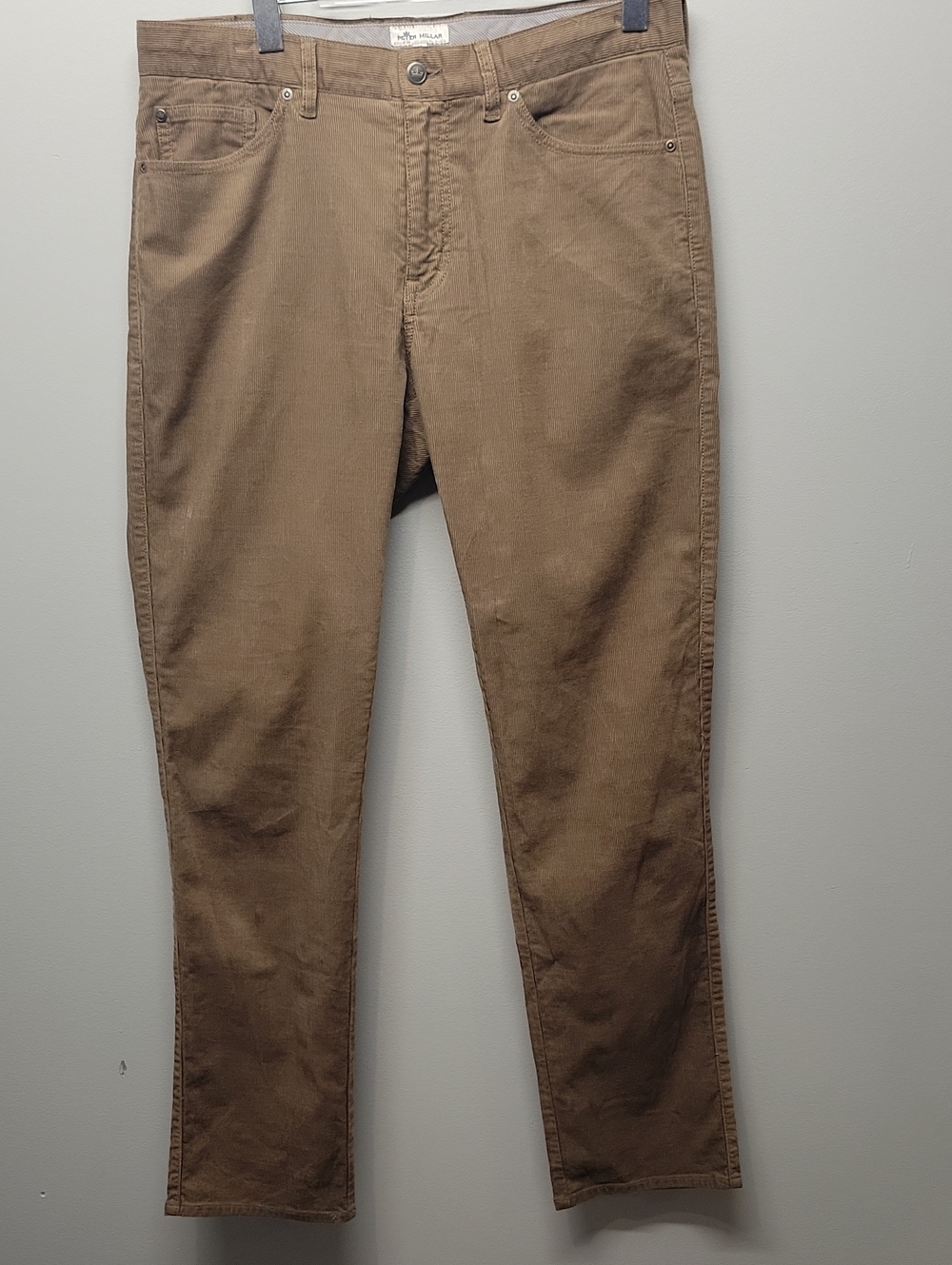Peter Millar Crown Superior Soft Cordury Tan pants mens size 34x34